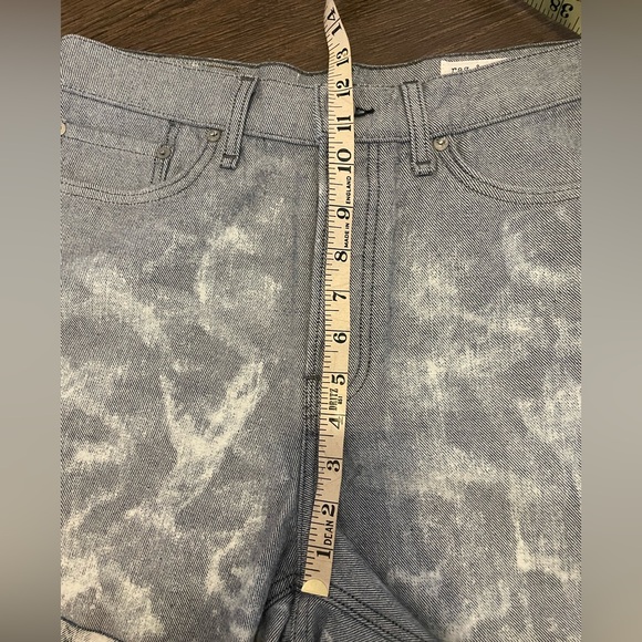 New Rag & Bone Maya High Waist Tie Dye Shorts Light Grey & white Size 28 - Picture 5 of 10